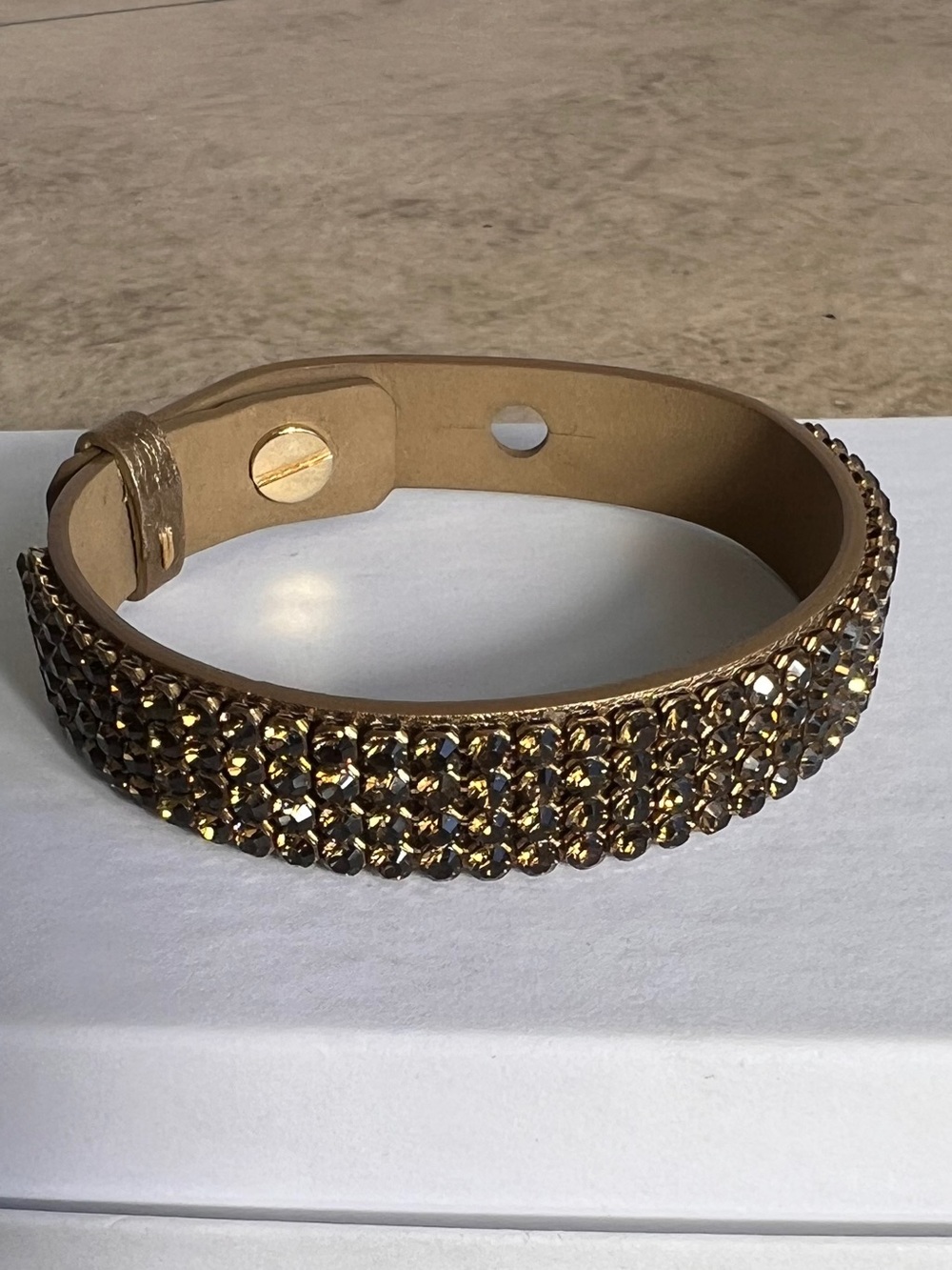 Swarovski Sparkling Gold Rhinestone Wrap Bracelet